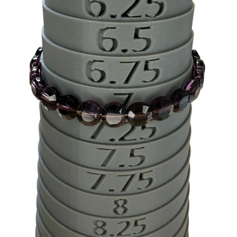 Alex and Ani Bangle Purple Beaded Expandable Gold‎ Tone Charm Bracelet